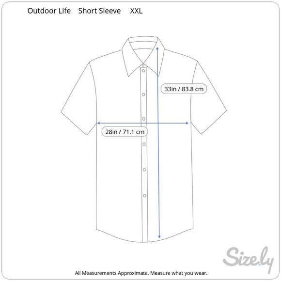 Outdoor Life Men shirt s/s p2p 28" hunting deer camping 2 pocket fishing cotton - Picture 2 of 12
